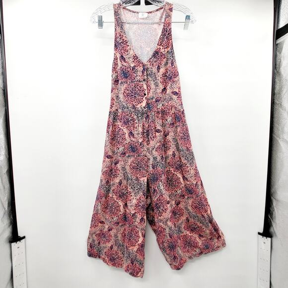 Zara TRF Salmon Pink Blue White Multicolored Sleeveless Romper Women's Size S - Picture 2 of 9